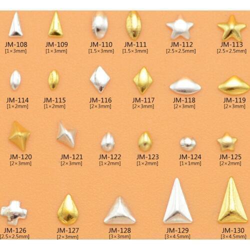 5MM 161Designs NEW JAPAN 5000PCS/Pack METALLIC NAIL ART ACRYLIC STUDS STUD GEMS CRYSTAL RHINESTONES DIMONTE SQUARES. MLE5014