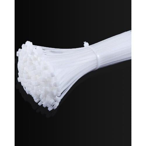 8X200/250/300//350 Self Locking Plastic Nylon Cable Tie Set 100pcs White/Black Wire Zip Wraps Strap Cable Tie