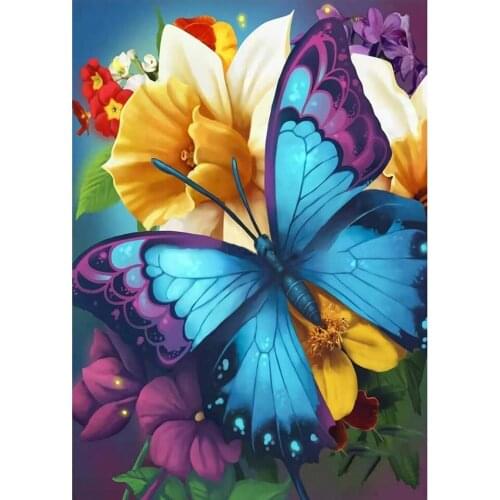 DIY 5D Diamond Painting Square Round Drills Cross Stitch Flowers, butterflies Art Painting Diamonds Embroidery Home Decor Gift