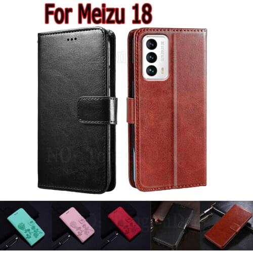 Case For Meizu 18 Cover Flip Phone Protective Shell Funda On For Meizu18 Case Stand Wallet Leather Book Etui Hoesje Capa Bag