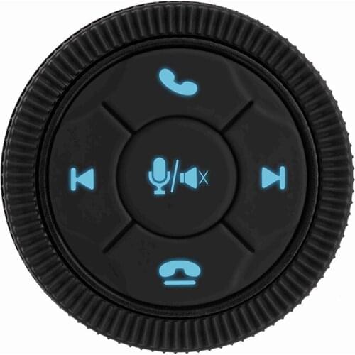 Black Car Steering Wheel Controller Wireless Controller Buttons Wireless ligent Control Car Bluetooth Adapter 7 Key