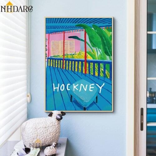 David Hockney Classical Art Canvas Painting Colorful Scenery Poster Prints Wall Picture for Living Room Hallway Home Decor