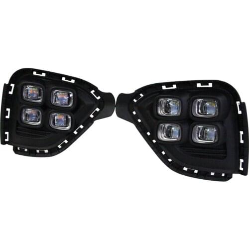 2PCS LED DRL Daylights For Hyundai IX25 Creta 2017 2018 Auto Dimming Foglamps 12V Car Headlight Daytime Running Light