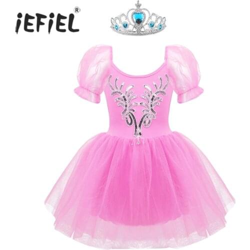 Elegant Cute Baby Girl Dress Dancewear Applique Ballet Dance Tutu Dress Birthday Party Wedding Mesh Girls Princess Dress Vestido