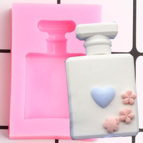 Perfume Bottle Silicone Mold Resin Clay Soap Aromatherapy Candle Mould Fondant Cake Decorating Candy Chocolate Gumpaste Moulds