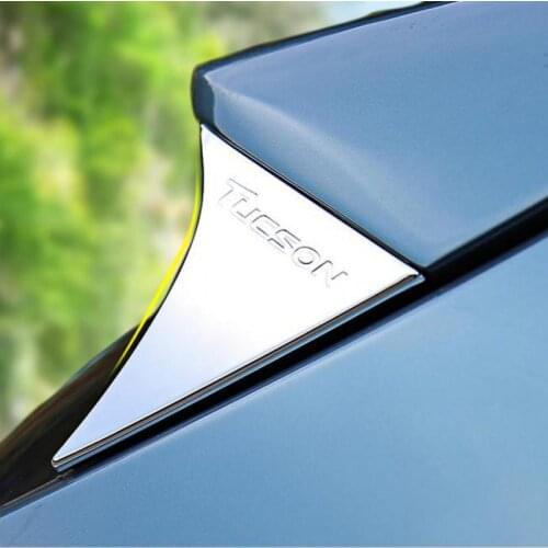 Chromed Rear Spoiler Trim Cover For Hyundai Tucson Accessories 2015 2016 2017 20182 019 2020 Car-styling Car-covers 2pcs/set