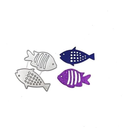 Julyarts Two Fish New Dies 2021 Stencils for DIY Scrapbooking Die Cut Scrapbooking Dies Card Album Embossing Stencil