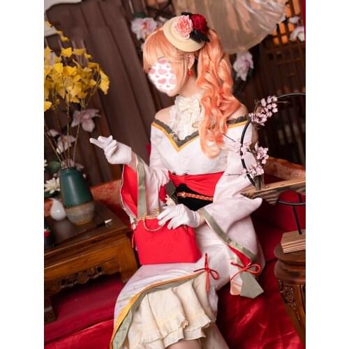 Anime Game Azur Lane Richelieu New Years Kimono Cosply Costume Full Set