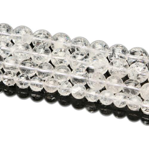 Natural Blast Crystal 4-14mm round Gemstone beads for 925 sterling silver Jewelry Making Necklace Bracelet 15inch ICNWAY