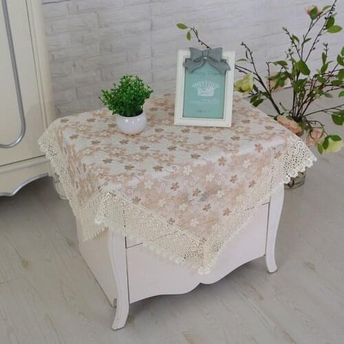 Lace home coffee table cloth cover towel custom square table cloth water-soluble edge YaYun table cloth table cloth knit