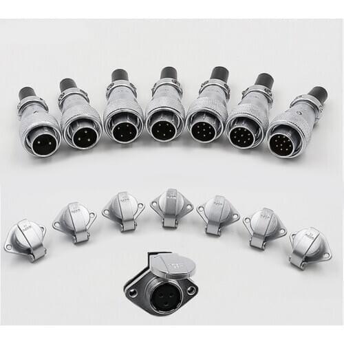 M16 WS16 2 3 4 5 7 9 10 Pin TQ+ZG Anti-oxidation Gilding Pins 5A 10A Waterproof Aviation Connector Automotive Power Connectors