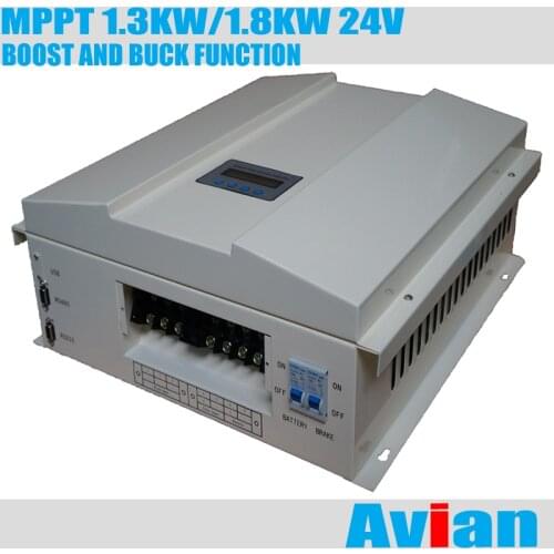 MPPT 1.3KW 1.8KW 24V Wind Solar Hybrid Controller CE Approved Free Software for RS232 with Boost and Buck Function