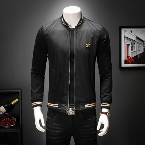 Fashion Designer Brand Newest O-neck Jackets Solid Men Bomber Jacket Baseball Outerwear Coats Black White M-4XL 5XL 2111