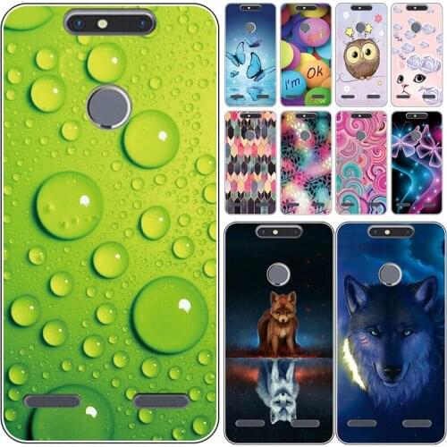 Soft Phone Case for ZTE Blade V8 Lite Cases Panda Funda Colorful Flower Silicone TPU Back Cover Shell