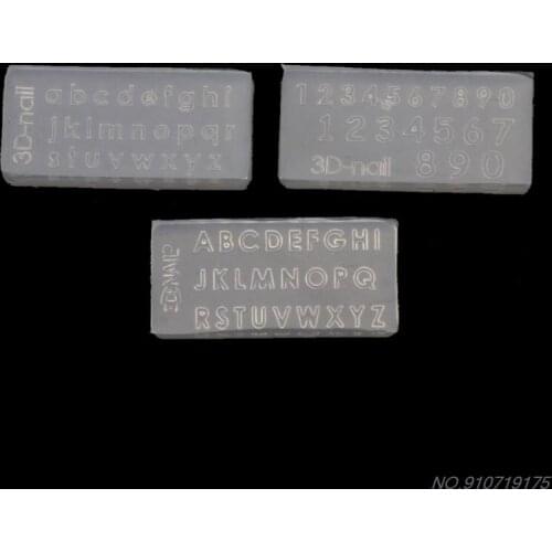 3Pcs Small Size Numbers Letters Mold Kit Alphabet Pendant UV Resin Silicone Mold Making Tools Nail Art Crafts D17 20 Dropship