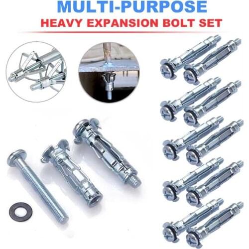 5pcs Heavy Expansion Bolt Set Practical Drywall Anchor Kit Screws Self Drilling Wall Home Pierced for Gypsum Board Fiberboard
