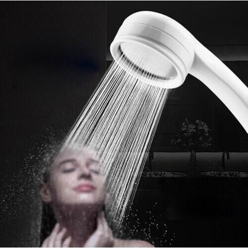 Cheap Stuff ABS Plastic Single Function Eco Friendly White Small Round High Pressure Water Saving Bathroom Hand Shower Head Set