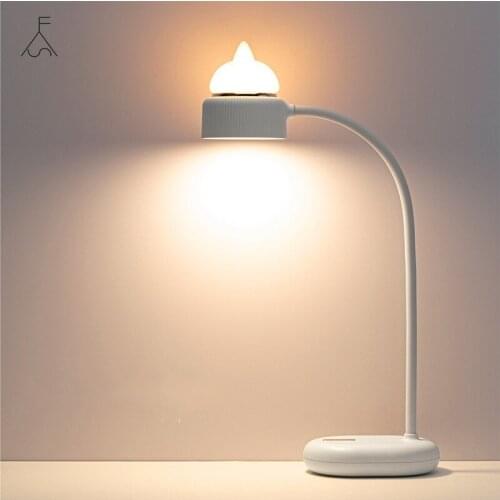 Clip-up Cat Usb Charging Desk Lamp 3 Brightness Learning Lamp+LED Night Light Student Kids Study Folding Led Clip Book Light