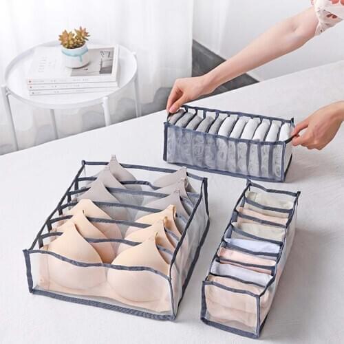 Closet Underwear Organizer Drawer Divider Bras Lingerie Panties Socks Storage Organizers Dormitory Foldable Separated Box