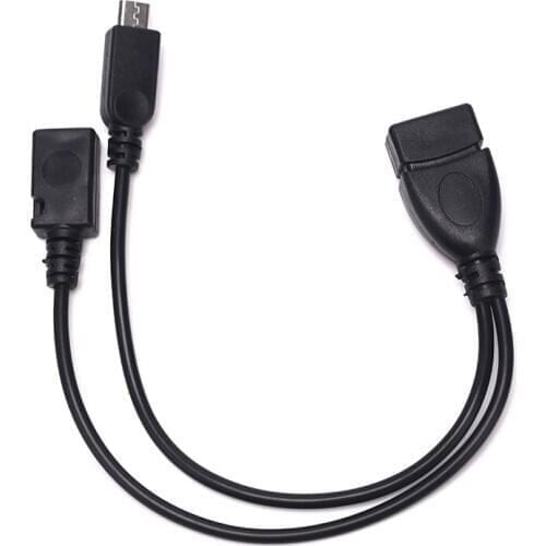 OTG Power Splitter Y Cable Micro USB Male To USB A Male Female Adapter Cord