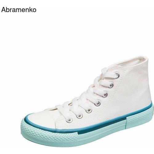 Canvas Shoes Vulcanized Sneakers Solid Shoes Sneakers Ladies Lace-up Casual Shoes Breathable Walking Canvas Shoes size 35-40