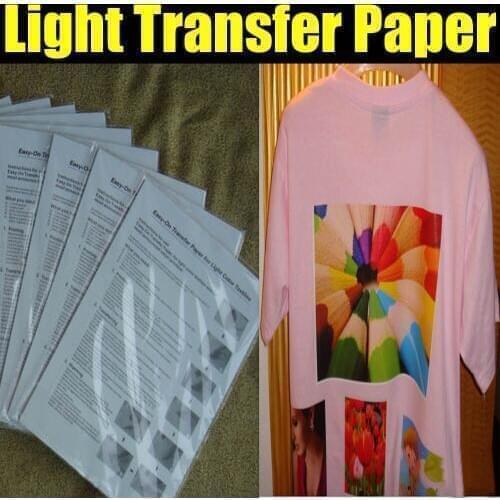 Transfer paper for light shirts for heat press machine with free shipping 100 sheets/Lot