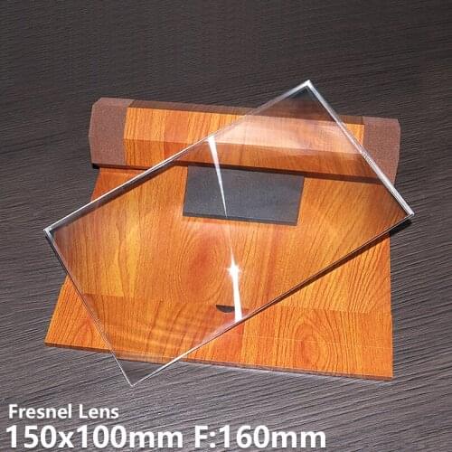 Fresnel lens 150x105mm F160mm 7.2" Solar energy spotlight amplify for LED light high definition DIY projector Customizable