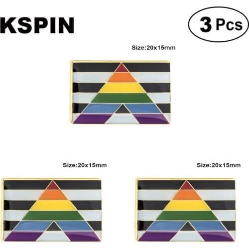 Straight Allies Flag Lapel Pin Brooches Pins Flag badge Brooch Badges