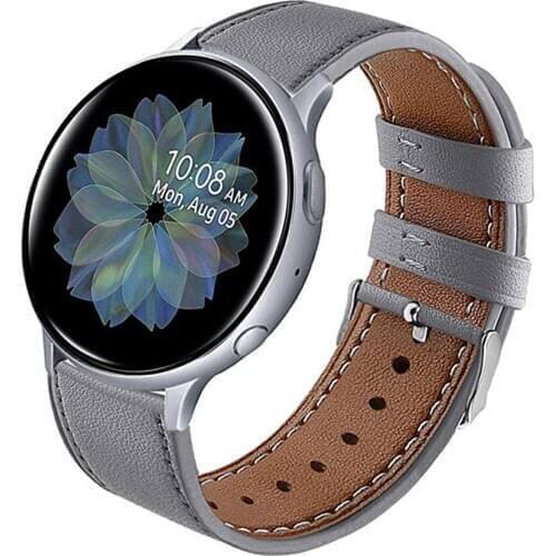 22mm 20mm Strap For Samsung Galaxy Watch 3 41mm 45mm Active 2 44mm 40mm Gear S3 Leather Band For Galaxy Watch 46mm 42mm Bracelet