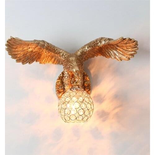 Nordic Resin Bird lamp Eagle Wall Lamp LED classical Wall Decor Light Living Room lamps Corridor Home Decoration indoor lighting