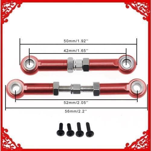 Alloy 2pcs front suspesnion turnbuckle tie/link rod for rc hobby model car 1-14 Wltoys 144001 buggy option parts hop-ups parts
