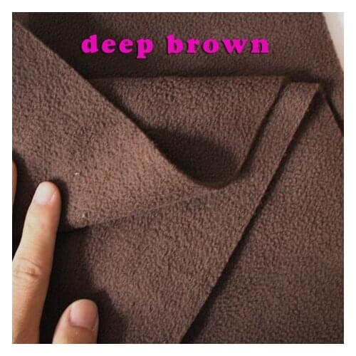 Dark Brown Double-sided Polar Fleece Fabric anti-pilling Hoodies Blankets Lining Fabric SOLD BY THE YARD FREE SHIPPING