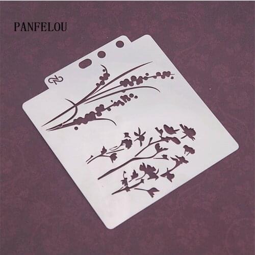 Grass leaves scrapbook stencils spray plastic mold shield DIY cake hollow Embellishment printing lace ruler Valentines Day