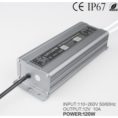 LED Driver DC12V 24V 20W 40W 60W 80W 120W Waterproof IP67 Electronic Driver Transformer Power Supply Lighting Transformers