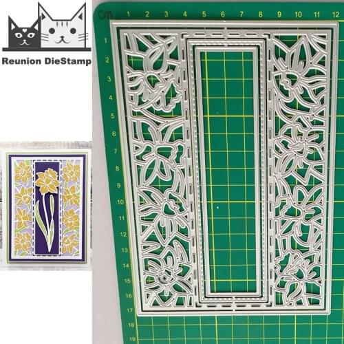 Reunion Flowers Openwork Frame Metal Cutting Dies Mould Blade Stencil Scrapbooking Photo Album Card Paper Embossing Craft DIY