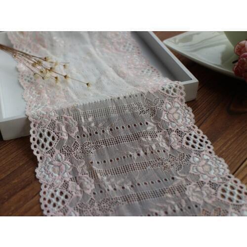 5Yards 16cm Width High Quality Elastic Stretch Lace Trim Embroidered Lace Fabrics Craft Ribbon DIY Fabric For Wedding Dresses