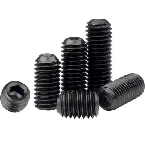 High-quality 3/8-16UNC , 3/8-24UNF Black Grade 12.9 Alloy Steel Socket Set Grub Cup Point Screws ASMEB18.3