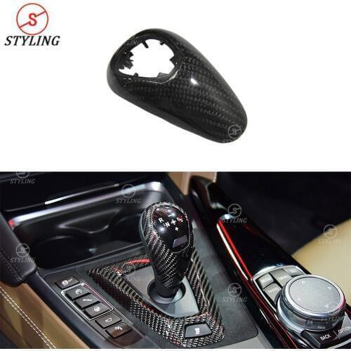 Control Gear shift knob cover For BMW M2 F87 M3 F80 Carbon Fiber Gear shift knob Handle cover Replacement M5 M6 M4 F82 F83