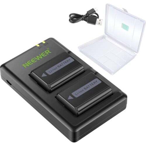 Neewer NP-FW50 Camera Battery Charger Set With Battery Case For Sony A6000 A6500 A6300 A6400 A7 A7II A7RII A7SII A7S A7S2 A7R