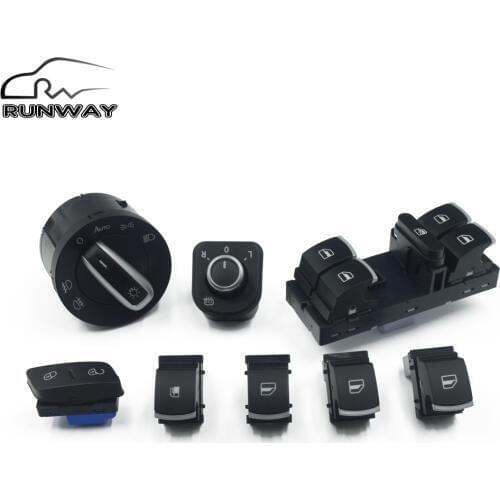 Window Headlight Mirror Fuel Tank Door Control Switch For VW Jetta Golf MK5 6 Tiguan 5ND941431B 5ND959857 1KD959833 1K0962125