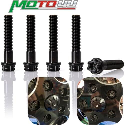 1Set Scooter Titanium Wheel Lug Bolt Screw 5PCS Hexagon Motorcycle Accessories For Piaggio Vespa GTS300 GTV300 GTS 300