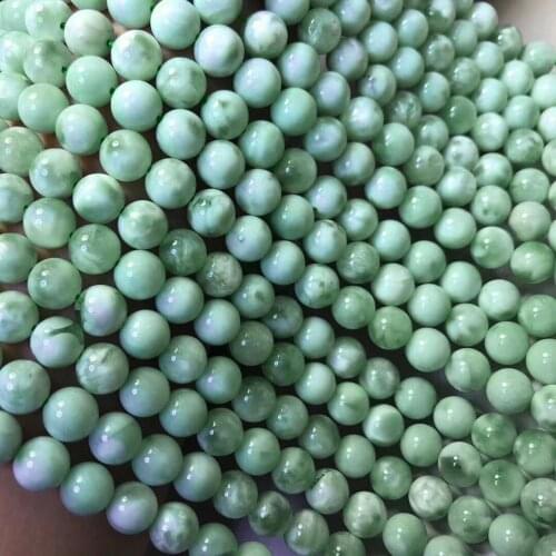 1 strands Natural Green Angelite Round Beads Gemstone 15.5" Strand 4mm 6mm 8mm 10mm 12mm