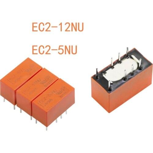 1PCS Signal Relay EC2-12NU 8 Feet EC2-5NU 2A8 Feet Can Replace G6S-2-DC12V