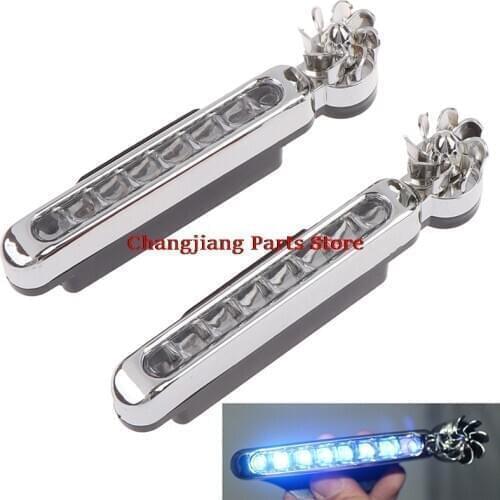 1Pcs Universal Wind Powered 8 LED Car DRL Daytime Running Light Fog Warning Auto Head Lamp