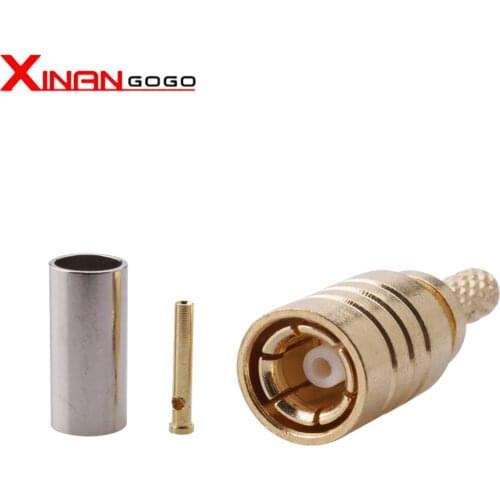 10pcs SMB female crimp RF connector Jack for RG316 RG174 LMR100 Coaxial Cable