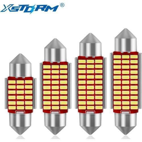 2Pcs C5W LED C10W 31mm 36mm 39mm 42mm Festoon LED CANBUS Car Inteiror Bulb Dome Light Reading Map Lamp License Plate Lights 12V