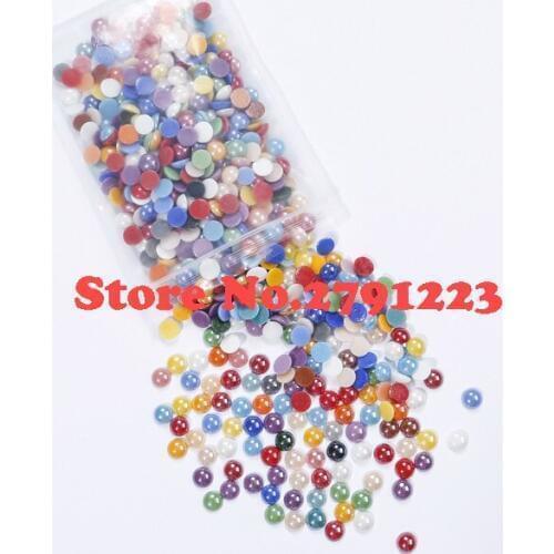 300pcs Round and diamond all jade creative art mosaic DIY parent-child hand-made loose particulate material