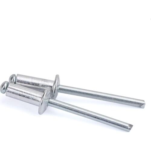 50pcs M2.4 M3.2 M4 M4.8 GB12618 Aluminium Mushroon Head Break Mandrel Blind Rivets Nail Pop Rivets For Furniture Car Aircraft