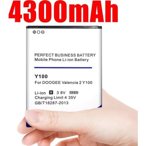 4300mAh Mobile Phone Battery Use for DOOGEE Valencia 2 Y100 Phone Battery