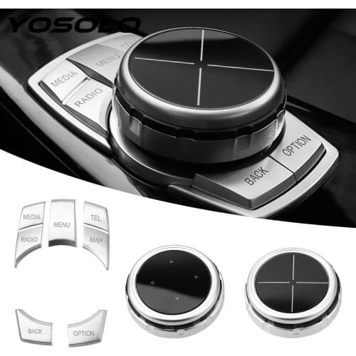 Car Multimedia Buttons Replace Cover Switch Decor Stickers For BMW 1 2 3 5 7 Series X1 X3 F25 X5 F15 X6 16 F30 F10 F07 E90 F11